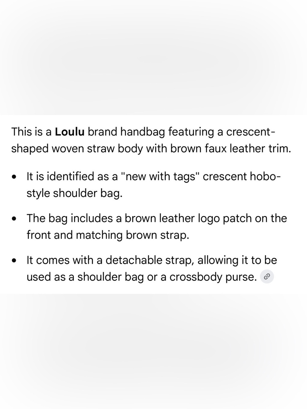 Loulou Woven Crescent Crossbody Bag in Natural & Brown - Picture 9 of 16